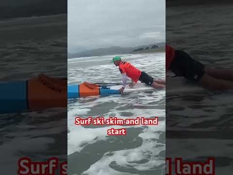 Surf ski skim and land start