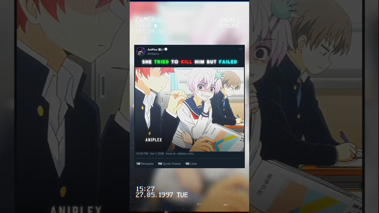 She tried to kill him but failed ☠️#anime #shortvideo #edit