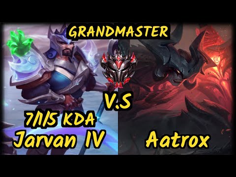 Cabochard (JARVAN IV) vs AATROX - 7/1/5 KDA TOP GAMEPLAY - EUW Ranked GRANDMASTER