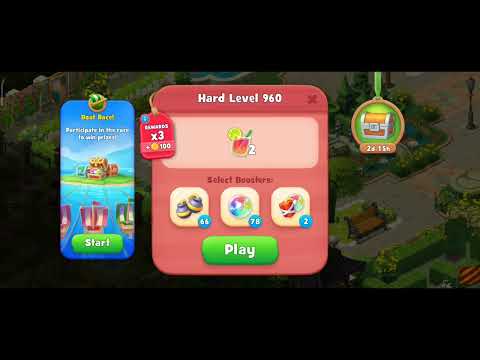 Gardenscapes Level 960 Walkthrough "No Boosters Used"