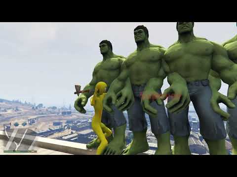 GTA 5 Water Ragdolls Alien Dance vs Red Hulk vs Blue Hulk vs Green Hulk Jumps Fails (Funny Moments)