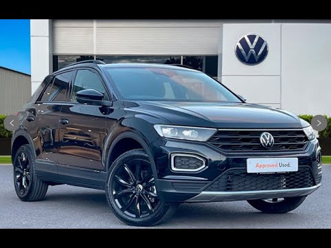 Approved Used Volkswagen T-Roc Black Edition 1.5 TSI DSG Deep Black Pearl | Wrexham Volkswagen