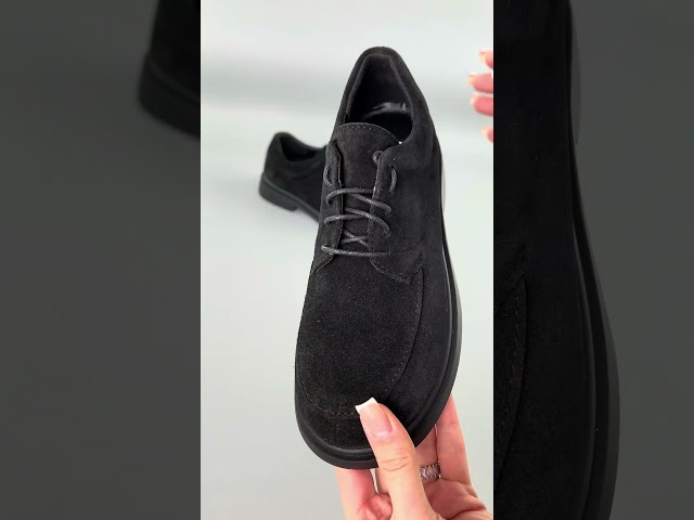 Чоботи жіночі шкіряні байка хутро 592641 Чорний Туфлі жіночі замшеві 591678 Чорні