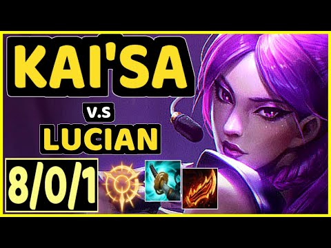 TITAN (KAI'SA) vs LUCIAN - 8/0/1 KDA BOTTOM ADC CHALLENGER GAMEPLAY - BR