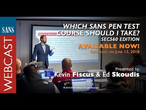 SANS Webcast: Which SANS Pen Test Course Should I Take? w/ Nmap Demo
