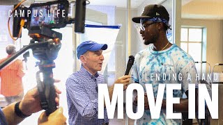 UK President Eli Capilouto Thanks Student Volunteers During Big Blue Move-In