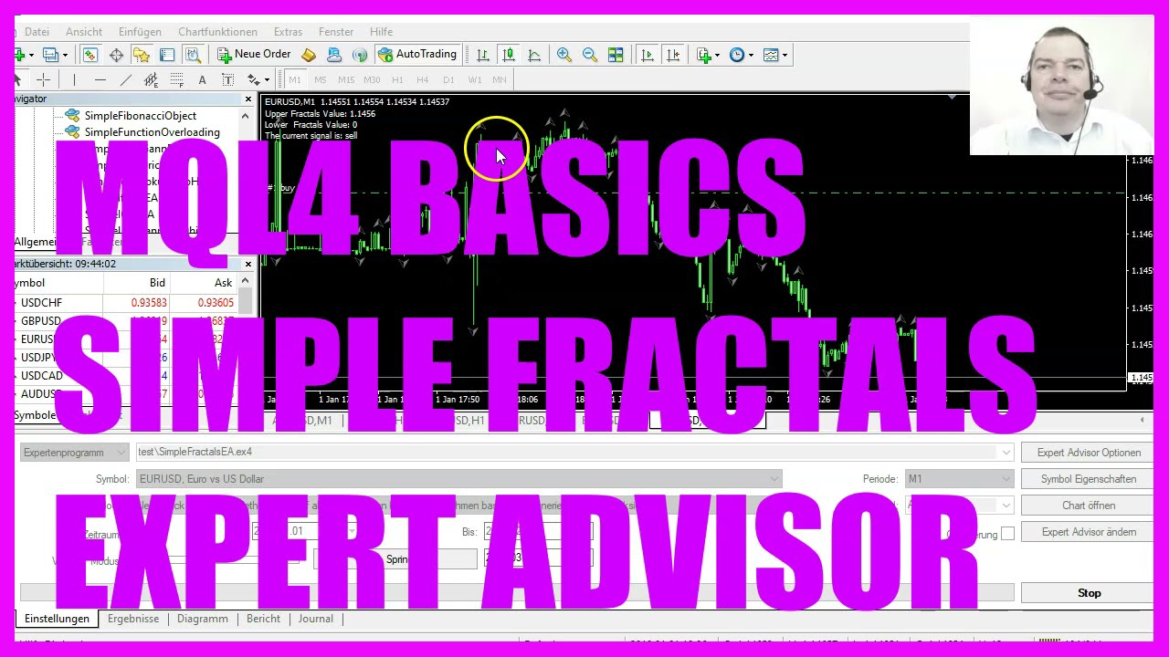 MQL4 TUTORIAL BASICS - 109 SIMPLE FRACTALS EXPERT ADVISOR