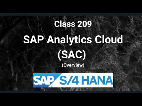 SAP Analytics Cloud - SAC | Introduction | Class-209 | Analytics Cloud in SAP S/4 Hana