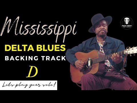 MISSISSIPPI DELTA BLUES backing track - JAM in D