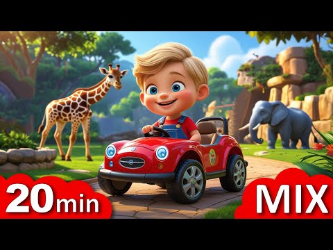 Chansons Enfants 20 Minutes 🚒 | Apprendre les Couleurs, les Animaux et les Véhicules 🚜