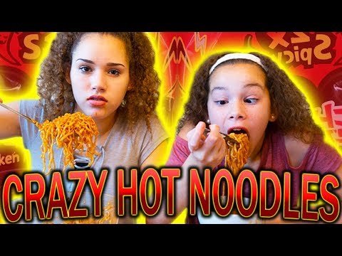 Nuclear Fire 2X Noodles Challenge! (Haschak Sisters)