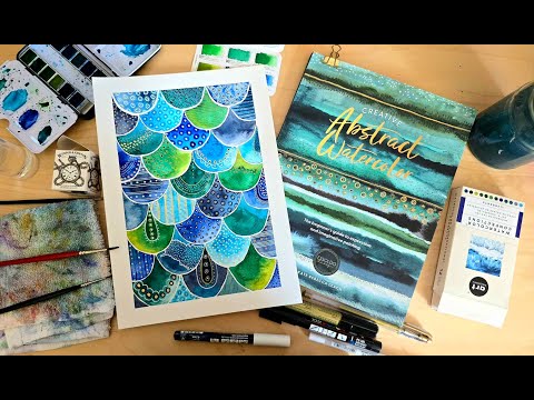 Abstract Scallop Watercolour Tutorial from Essoldo Design Book