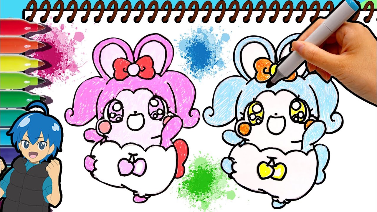 ひらけ！ここたま　ぬりえでかわいくおえかきしちゃおう！カラフルに大変身！？ おもちゃ アニメ❤︎アンリルちゃんねる❤︎