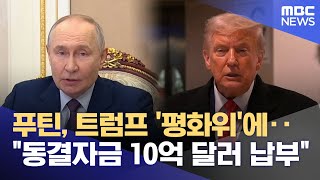 푸틴, 트럼프 '평화위'에‥"동결자금 10억 달러 납부" (2026.01.22/12MBC뉴스)