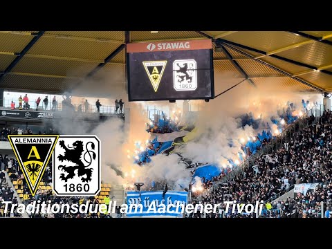 Alemannia Aachen - TSV 1860 München | Pyroshows & über 3.000 Gästefans bei Rekordkulisse am Tivoli