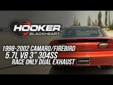 1998-2002 Camaro/Firebird 5.7L V8 - Hooker BlackHeart RACE ONLY Dual Exhaust Kit 705013128RHKR