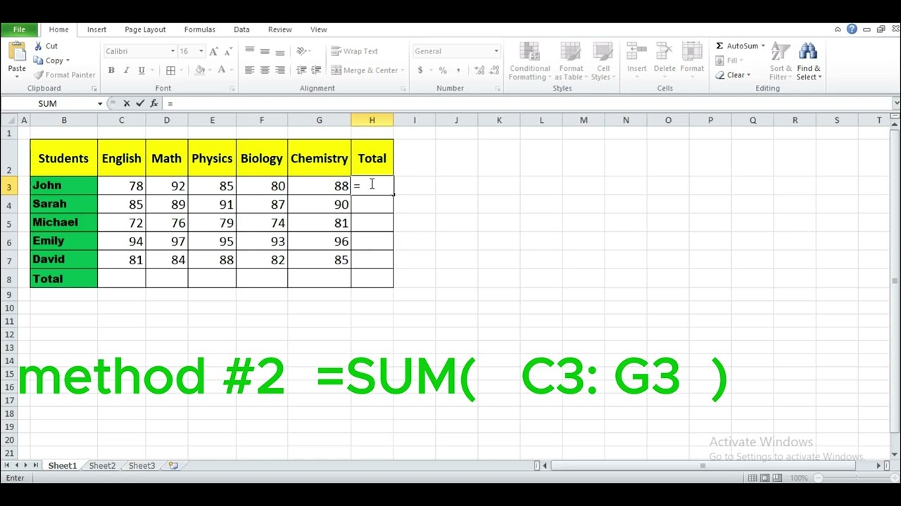 Excel SUM Formula Tutorial | Learn AutoSum (Alt + =) Quickly