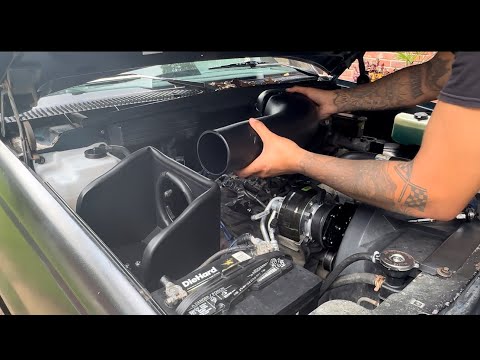 K&N cold air intake install on a Tbi Chevy OBS. Life changer.