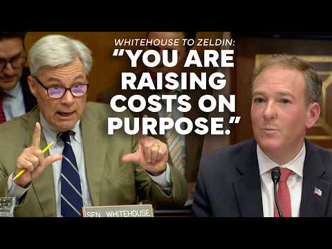 Zeldin, Flustered by Elementary Math, Dodges Senator Whitehouse's Questions