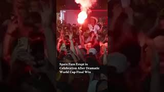Spain Fans Erupt in Celebration After Dramatic World Cup Final Win
