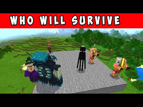 Warden vs every mob survival Minecraft