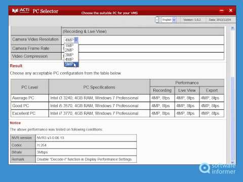 ACTi PC Selector video tutorial