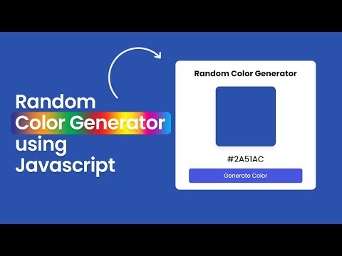 Random Color Generator Using Javascript Javascript Project For Beginner