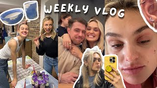 Piercings, face eczema, pottery & date night - WEEKLY VLOG