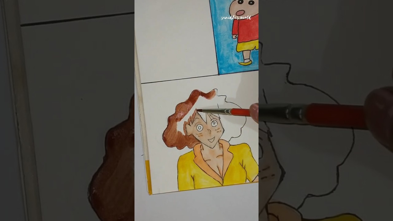 Shinchan mom drawing #art #painting #drawing #shinchan #shorts #cartoon #sketch #viral #trending