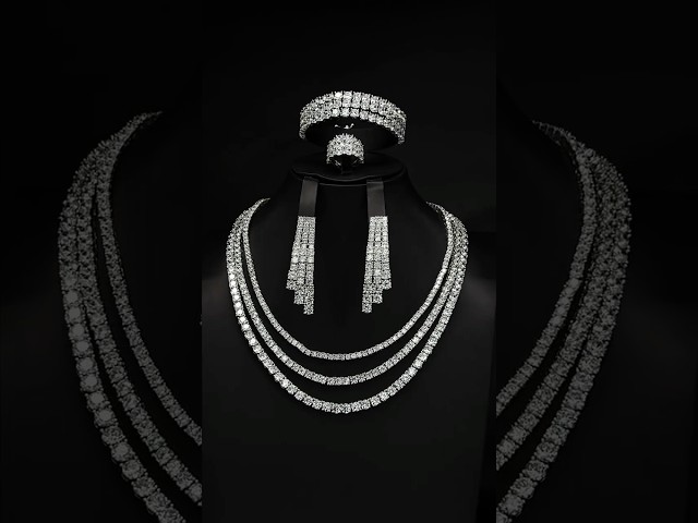 طقم زيركون فاخر بإصدار خاص دقة الماس 5 قطع بضمان ع...