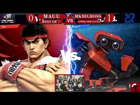 Kazzet Mensual 1 Top 8 Losers SF - AoR Mauu (Ryu) vs. DLT/CS3 MKBigBoss (ROB) - Smash Ultimate