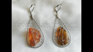 Náušnice z polského jantaru NP-3