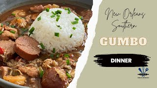 NEW ORLEANS SOUTHERN GUMBO #cajunfood #shrimp #chicken #gumbo #southernfood #foodie #food