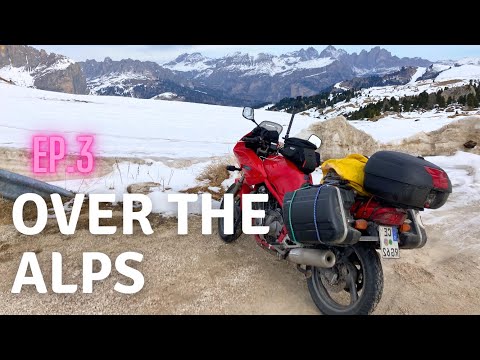 Crossing the Snowy Alps on my Motorcycle / Trip to Italy EP.3 (Yamaha XJ600)
