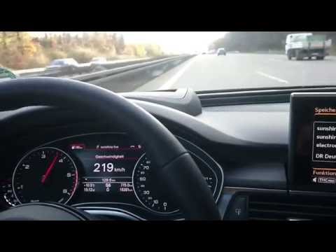 Audi A6 C7 3.0 TDI Quattro 2016 on the Autobahn