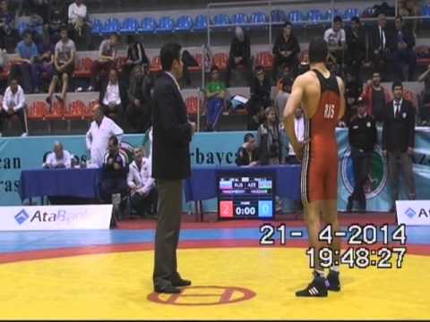 AWFCUP2014 / Magomedkhan Magomedov (RUS) -- Igbal Hajizade - FS cadet 100 kg gold medal match