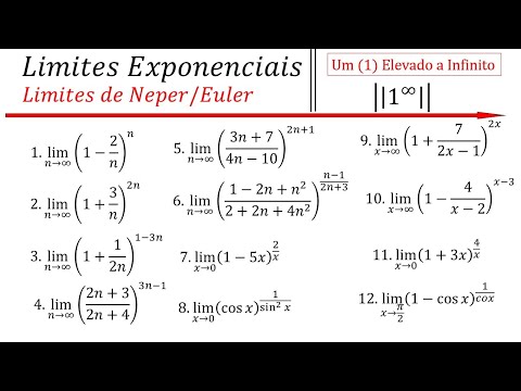 Limites Exponenciais (Limites de Neper) | Limites de Indeterminação 1 (um) Elevado a Infinito