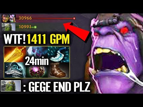 CRAZY RICH ALCHEMIST 1400 GPM WTF 7.19 Farming Machine Epic Pro Carry Dota 2 Gameplay