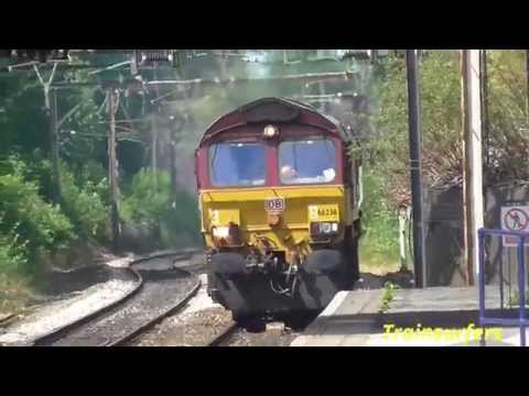 DB Class 66 No. 66238 on 6H43 Pendleton - Tunstead Sdgs @ Guide Bridge on 09.07.15 - HD