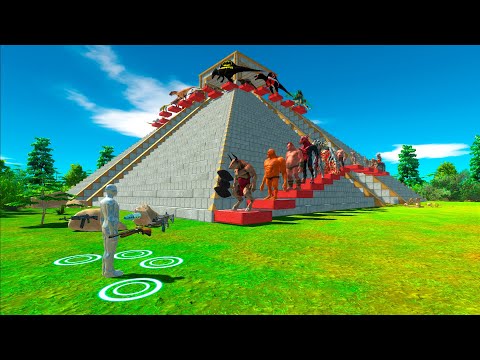🔥FPS EXTREME PARKOUR ON THE PYRAMID WITH OBSTACLES ALL UNITS - Animal Revolt Battle Simulator
