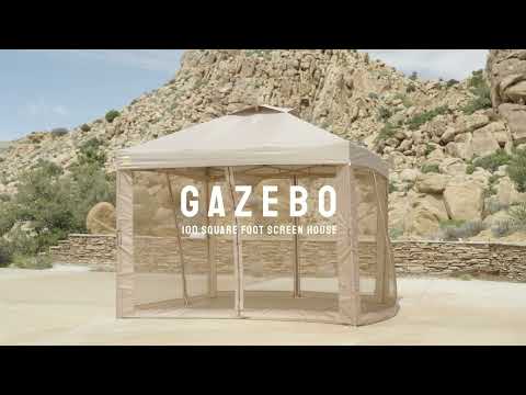 Crown Shades 10' x 10' CenterLOK® Canopy - 4 Mesh Walls - G100B Explainer Setup video thumbnail