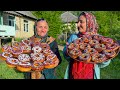 Cooking Homemade Donuts in an Azerbaijani Village! Quiet Relaxing Cooking