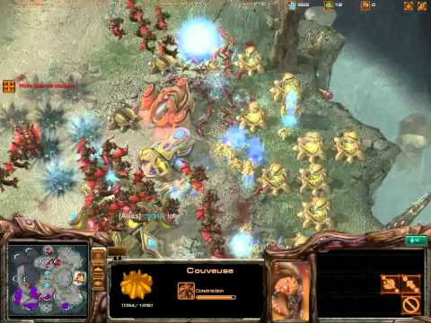 starcraft 2 - mass muta and zergling vs photon