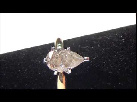 1 51ct Pear Cut Solitaire Ring L406