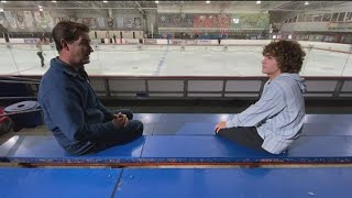 Carlsbad actor learns how to play hockey for Disney's Mighty Ducks role video