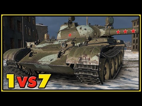 T-62A - 11 Kills - 1 VS 7 - World of Tanks Gameplay