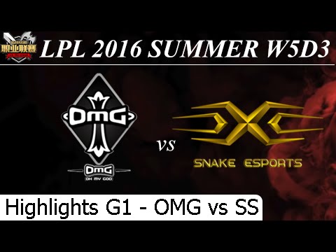OMG vs SS Game 1 Highlights 25/06/2016 (SofM Nidalee) LPL Summer 2016 W5D3M5 Oh My God Snake Esport