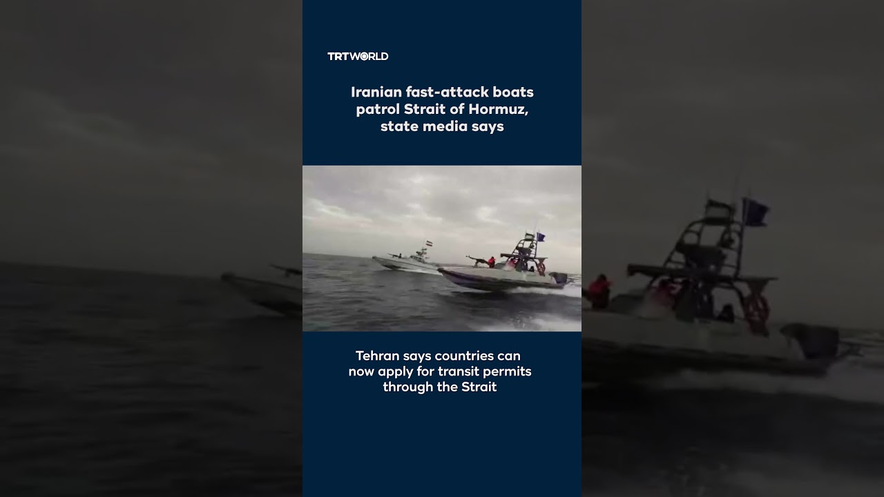 Video | Fast-attack boats patrol Strait of Hormuz, Iranian TV says