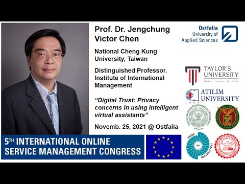 Prof. Dr. Victor Chen, Nat. Cheng Kung Uni, NCKU, Taiwan, Key Note @ 5th Conference of Prof.  Launer