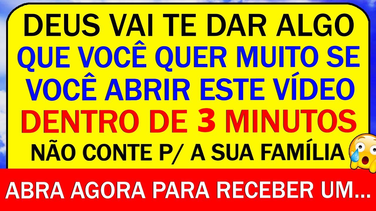 🎁 DEUS DIZ QUE UMA PESSOA LÁ NO CÉU QUE TE AMA, TEM ALGO PARA TE ENTREGAR HOJE 🎁